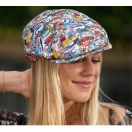 Polino Rounded Cotton Cap Multicolor Hawaii Patterns - Flechet