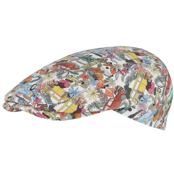 Polino Rounded Cotton Cap Multicolor Hawaii Patterns - Flechet