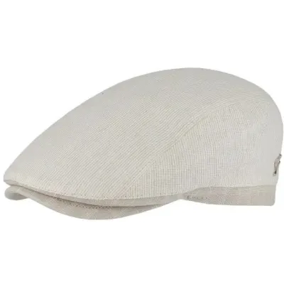 Flo Patchwork Flat Cap Taupe Linen UPF 40+ - Fléchet