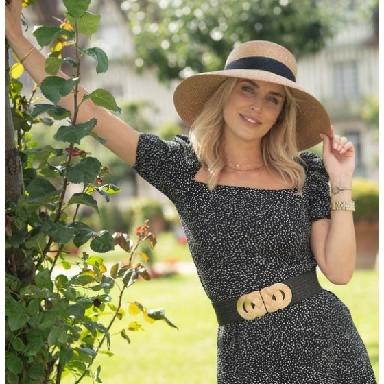 Monique Couture Wide-Brimmed Natural Straw Hat - Flechet