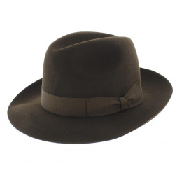 brown Borsalino hat 