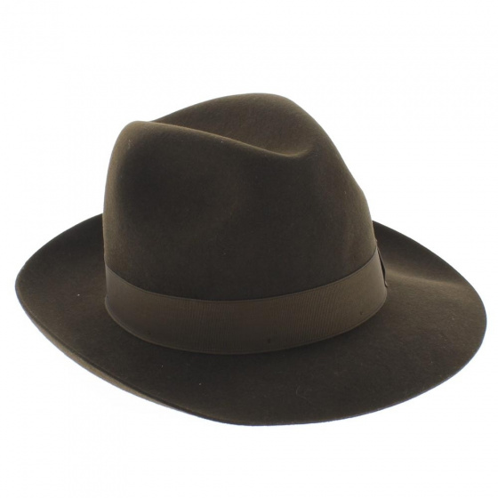 brown Borsalino hat in felt hair brown Borsalino hat in felt hair