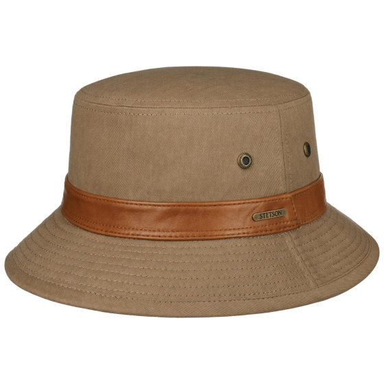 Modica Cotton Cognac Bucket Hat UPF 40+ - Stetson