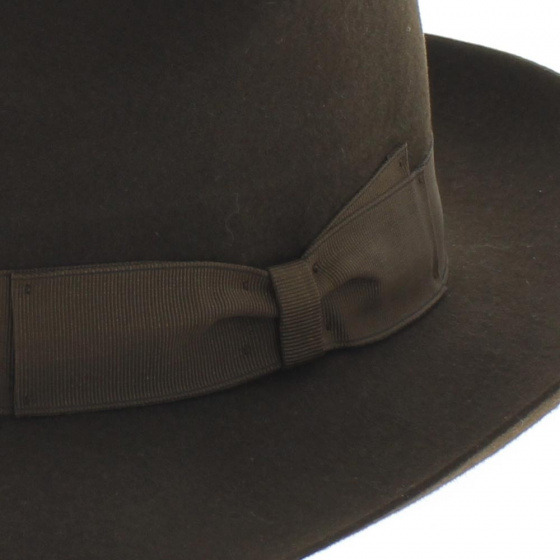 brown Borsalino hat  brown Borsalino hat