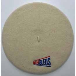 Official Allez Les Bleus ecru Beret - Le Béret Français