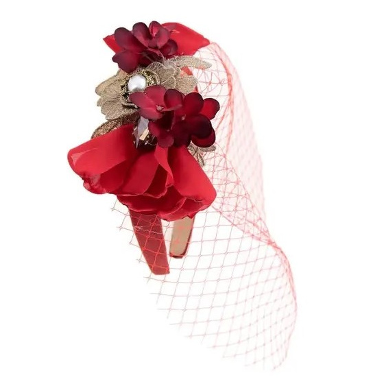 Evelyn Red Ceremony Headband - Traclet
