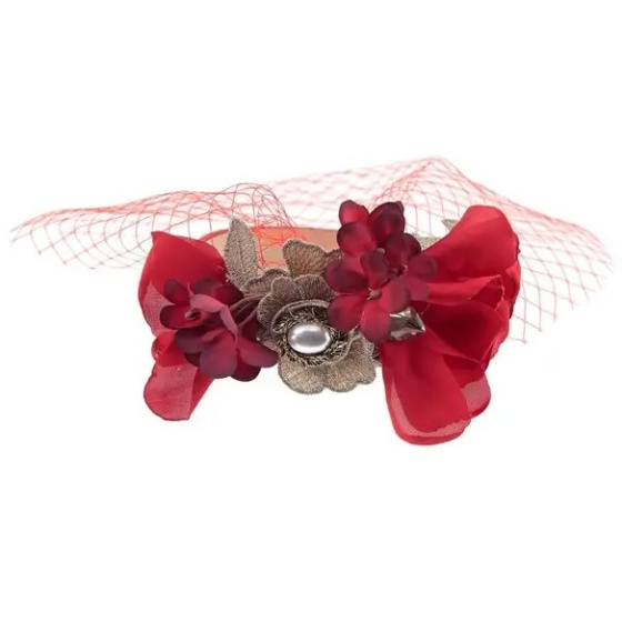 Evelyn Red Ceremony Headband - Traclet