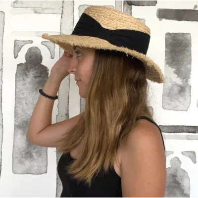 Chapeau Canotier Enna Raffia UPF 50+ - Traclet