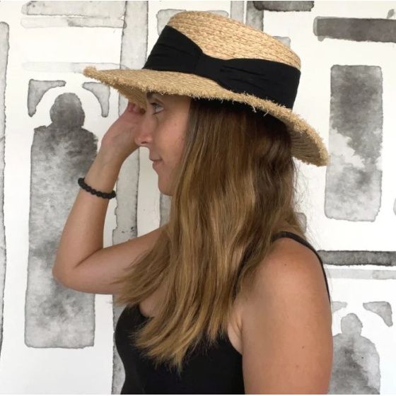 Enna Raffia Boater Hat UPF 50+ - Traclet