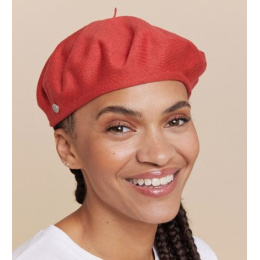 Authentic Summer Cotton Tile Red Beret - Heritage by Laulhère