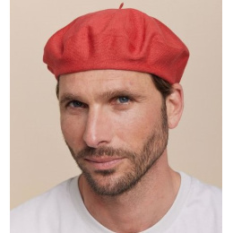 Authentic Summer Cotton Tile Red Beret - Heritage by Laulhère