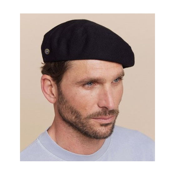 Béret Plumes Noir Coton - Héritage par Laulhère