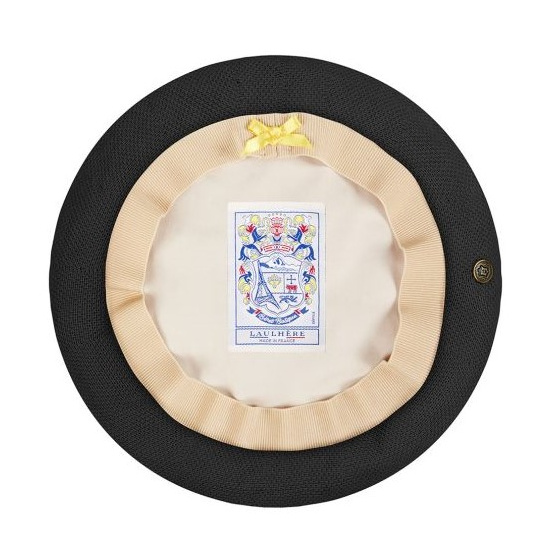 Black Cotton Feathers Beret - Heritage by Laulhere