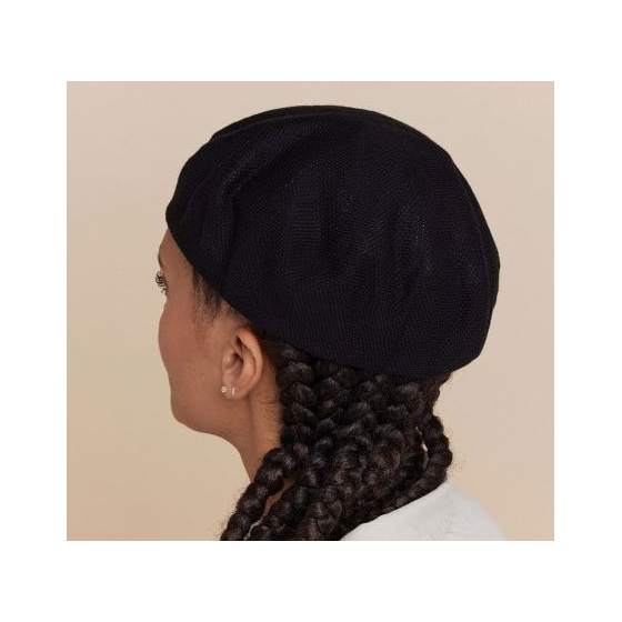 Béret Plumes Noir Coton - Héritage par Laulhère