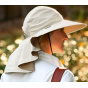 Sundancer Cap with Beige Neck Flap UPF50+ - Traclet
