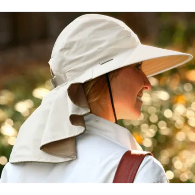 Casquette Sundancer Cache-Nuque Beige UPF50+ - Traclet
