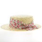 Canotier Paille Naturelle Liberty Rouge