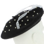 Black perla beret