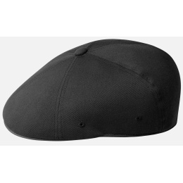 Black Wool Flexfit 504 Cap - Kangol