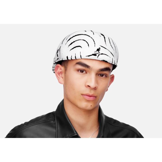 Swerve 504 Black & White Flat Cap - Kangol
