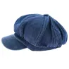 Jansper Newsboy Cap Washed Blue Denim - Reference: 1757 | Traclet Hatters