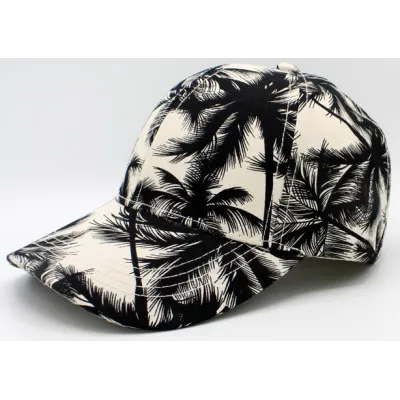 Casquette Baseball Palmier Beige & Noir - Traclet