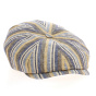 Multicolored Striped Newsboy Cap