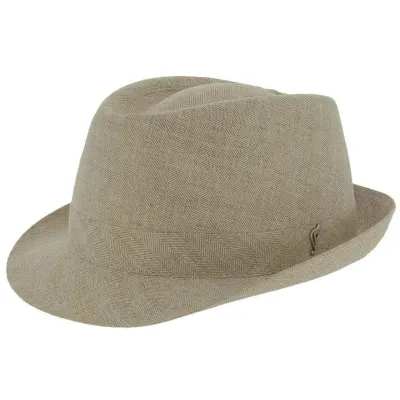 Fléchet Beige Linen Trilby Hat Ctane UPF 40+ - reference 22041 traclet hat shop