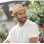 Trilby hat in raffia flechet