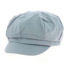 Light Blue Cotton Newsboy Cap