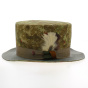 Chapeau Haut de Forme Fleuri Vert