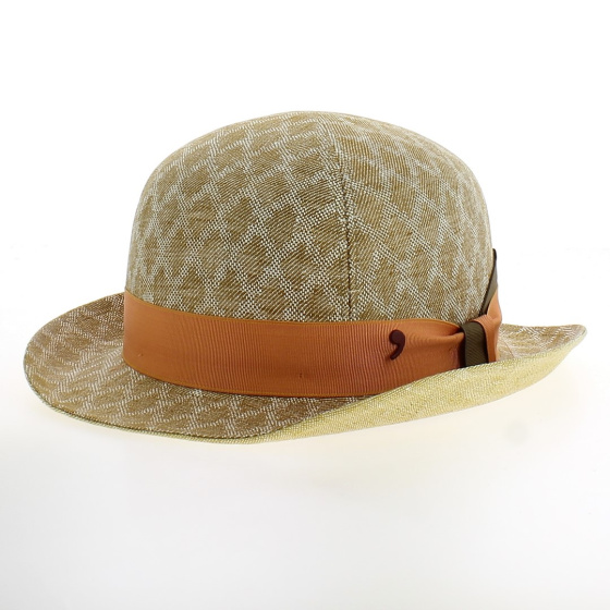 Chapeau Trilby Texturé à Motifs Losanges