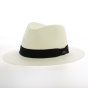 White Panama Hat in Natural Straw