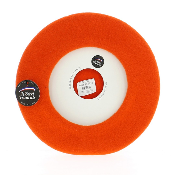 Béret Orange Brodé Sanglier