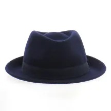 Navy Wool Felt Trilby Hat