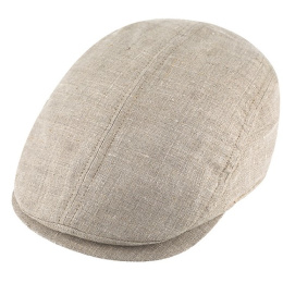 copy of Natural linen flat cap - Traclet