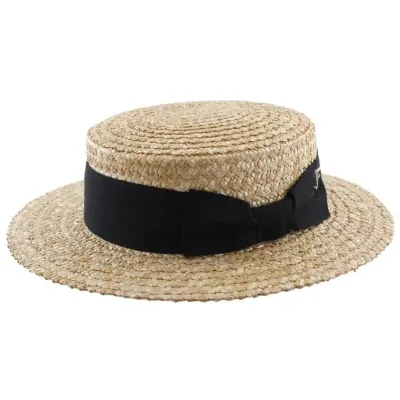 Canotier Paille Naturelle Double Épaisseur UPF50+ - Fléchet