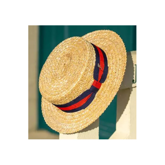 Flechet Bruges Straw Boater Hat Flechet Bruges Straw Boater Hat