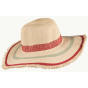 Matara Paper Straw Wide Brim Hat Cherry Natural - Traclet