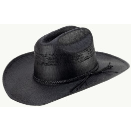 Black Straw Gunlock Cowboy Hat - SCIPPIS - Traclet