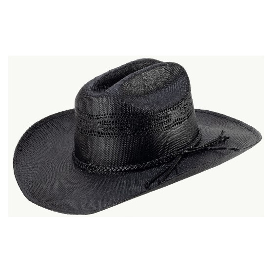 Black Straw Gunlock Cowboy Hat - SCIPPIS - Traclet