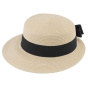 Casquette Palerme Grande Visière Beige  Ruban Noir - Traclet