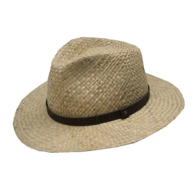 Chapeau Fédora Trento Paille Naturelle- Traclet