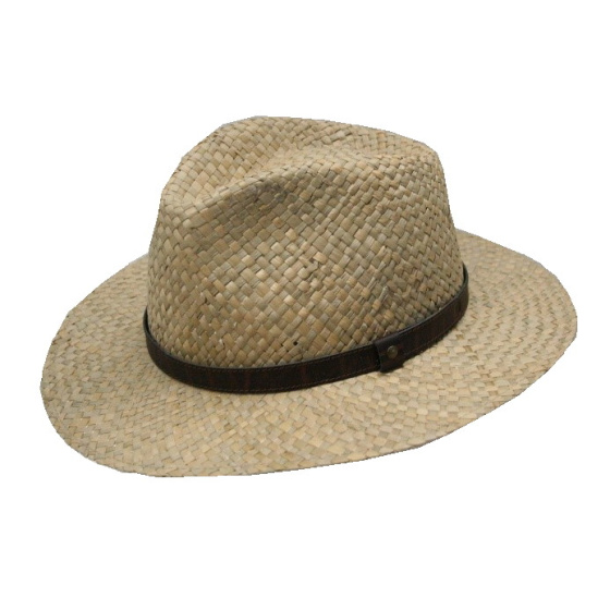 Chapeau Fédora Trento Paille Naturelle- Traclet