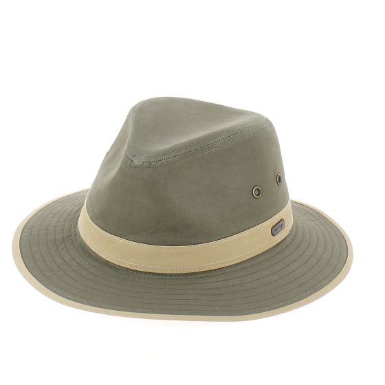 Chapeau Traveller Auckland Coton Kaki & Noisette - Traclet
