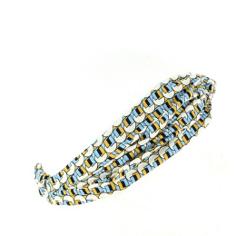 Nœud Turban Motif Rétro Multicolore
