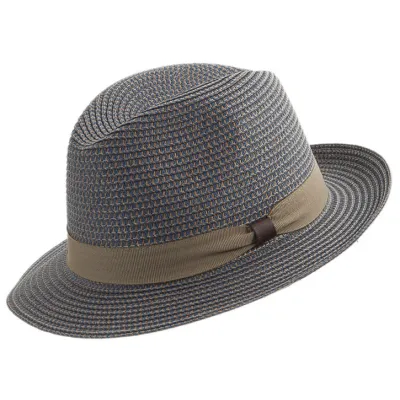 Chapeau Traveller Franko Bleu Paille UPF50+ - Traclet
