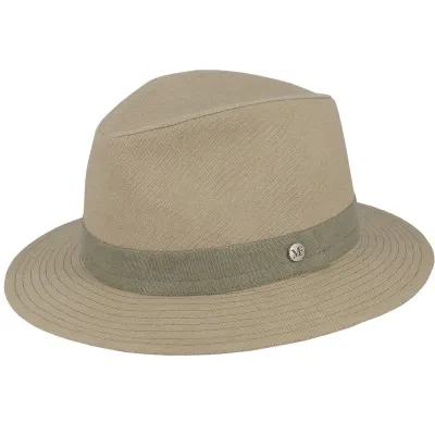 Garibaldi Cotton Fedora Hat Beige - Flechet Reference: 22105 | Chapellerie Traclet