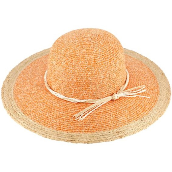Capeline Alessia Paille Papier Orange - Traclet