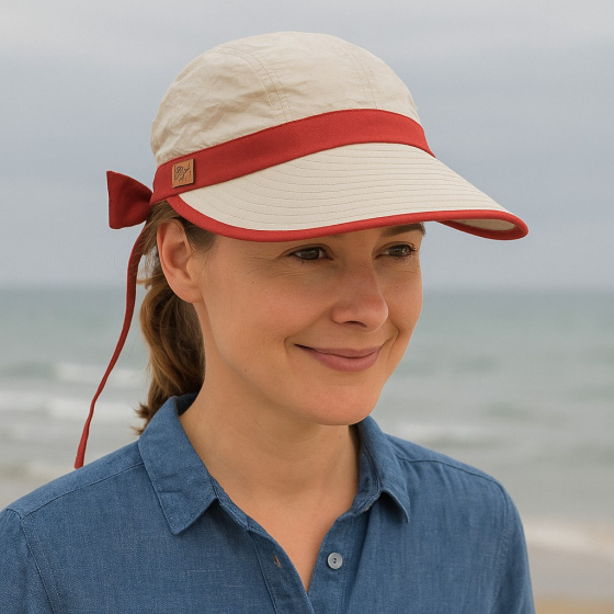 High Protection Visor Cap Bauloise Beige - Terracotta - Soway